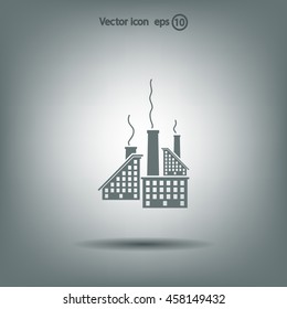 icon of factory. Vector illustrator EPS 10