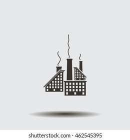 icon of factory. Vector illustrator EPS 10