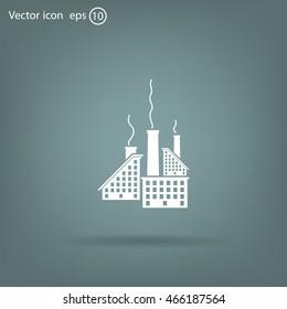icon of factory. Vector illustrator EPS 10