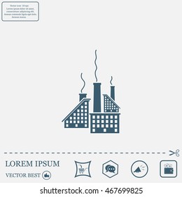 icon of factory. Vector illustrator EPS 10