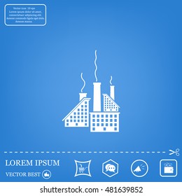 icon of factory. Vector illustrator EPS 10