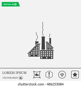 icon of factory. Vector illustrator EPS 10