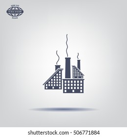 icon of factory. Vector illustrator EPS 10