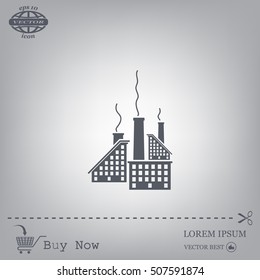 icon of factory. Vector illustrator EPS 10