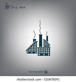 icon of factory. Vector illustrator EPS 10