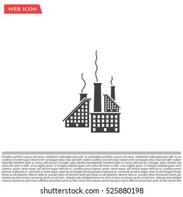 icon of factory. Vector illustrator EPS 10