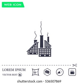 icon of factory. Vector illustrator EPS 10