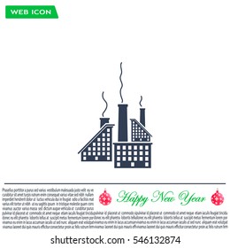 icon of factory. Vector illustrator EPS 10