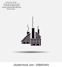 icon of factory. Vector illustrator EPS 10