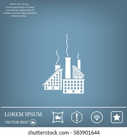 icon of factory. Vector illustrator EPS 10
