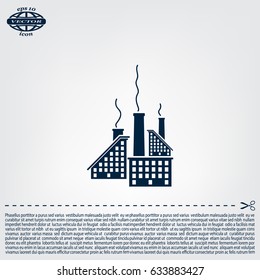 icon of factory. Vector illustrator EPS 10