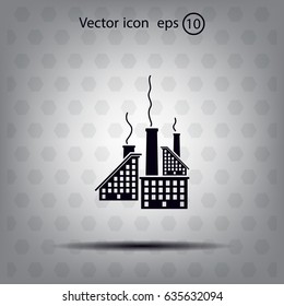 icon of factory. Vector illustrator EPS 10