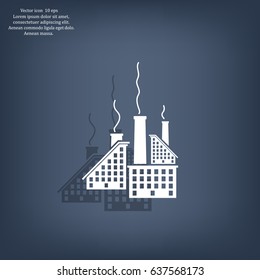 icon of factory. Vector illustrator EPS 10