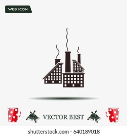 icon of factory. Vector illustrator EPS 10