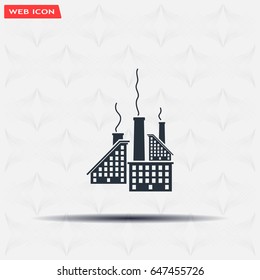 icon of factory. Vector illustrator EPS 10