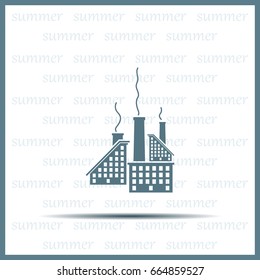 icon of factory. Vector illustrator EPS 10