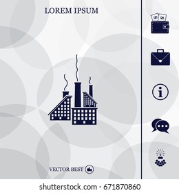 icon of factory. Vector illustrator EPS 10