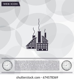 icon of factory. Vector illustrator EPS 10