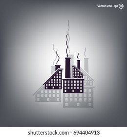 icon of factory. Vector illustrator EPS 10