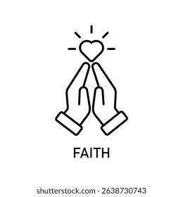 Icon a faith, isolated against a clean background.