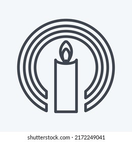 Icon Faith. suitable for Community symbol. line style. simple design editable. design template vector. simple symbol illustration