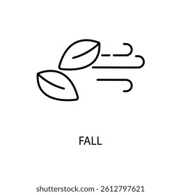 Icon a fall, isolated against a clean background.