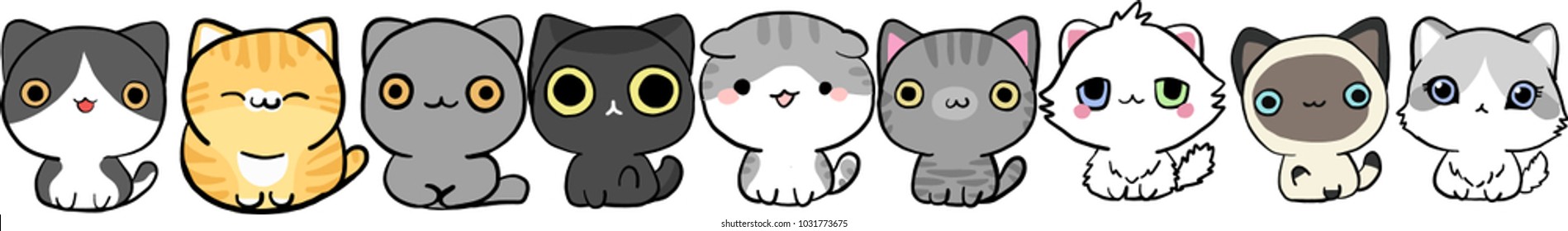 Icon Family Cats For Graphic Design