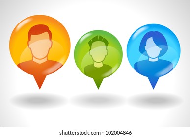 icon of family communication. File is saved in AI10 EPS version. This illustration contains a transparency
