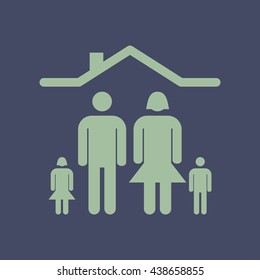 Icon of Family. Eps-10.