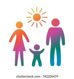Icon family. Flat style. Vector illustration.