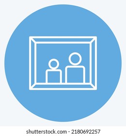 Icon Family Picture. suitable for Art symbol. Blue Eyes Style. simple design editable. design template vector. simple illustration
