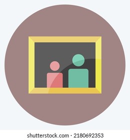 Icon Family Picture. suitable for Art symbol. Flat Style. simple design editable. design template vector. simple illustration