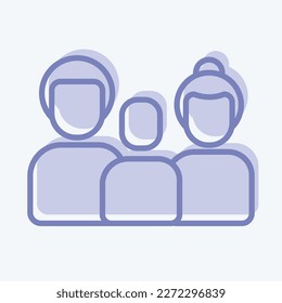Icon Family. related to Family symbol. glyph style. simple design editable. simple illustration