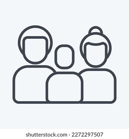 Icon Family. related to Family symbol. glyph style. simple design editable. simple illustration