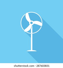 Icon fan with a long shadow