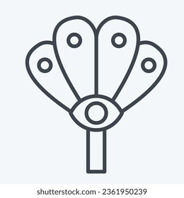 Icon Fan. related to Indigenous People symbol. line style. simple design editable. simple illustration