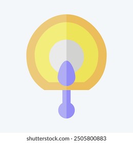 Icon Fan. related to Korea symbol. flat style. simple illustration