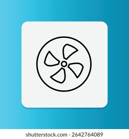 Symbol eines Lüfters, das die Luftzirkulation und die innere Belüftung der Matratze darstellt.	
