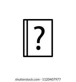 The icon of FAQ book, help. Simple outline icon illustration, vector of FAQ book, help for a website or mobile application