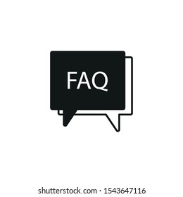 Icon FAQ, the help character. Simple vector illustration.