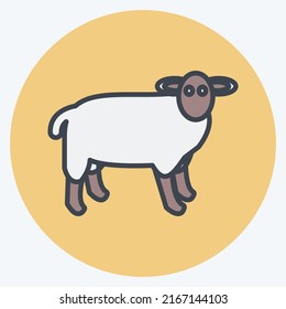 Icon Farm Animal. suitable for Garden symbol. color mate style. simple design editable. design template vector. simple symbol illustration