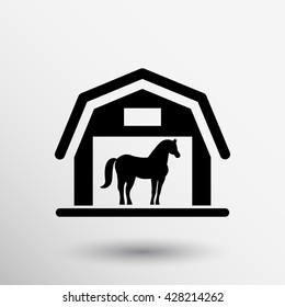 Icon farm horses animal symbol sign vector.