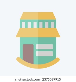 Icon Farm House. related to Icon Building symbol. flat style. simple design editable. simple illustration