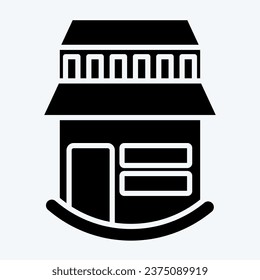 Icon Farm House. related to Icon Building symbol. glyph style. simple design editable. simple illustration