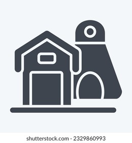 Icon Farm. related to Agriculture symbol. glyph style. simple design editable. simple illustration