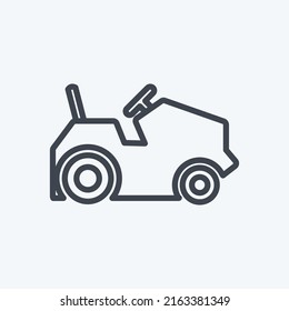 Icon Farm Vehicles. suitable for Garden symbol. line style. simple design editable. design template vector. simple symbol illustration