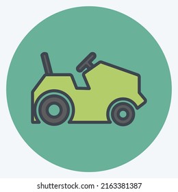 Icon Farm Vehicles. suitable for Garden symbol. color mate style. simple design editable. design template vector. simple symbol illustration
