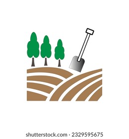 icon farming tool template design