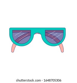 Icon of fashionable sunglasses or medical glasses. Illustration in a subtle style.
