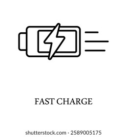 Icon a fast charge, isolated against a clean background.